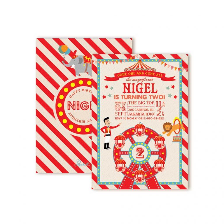 Popobell Studio Circus Invitation Printable
