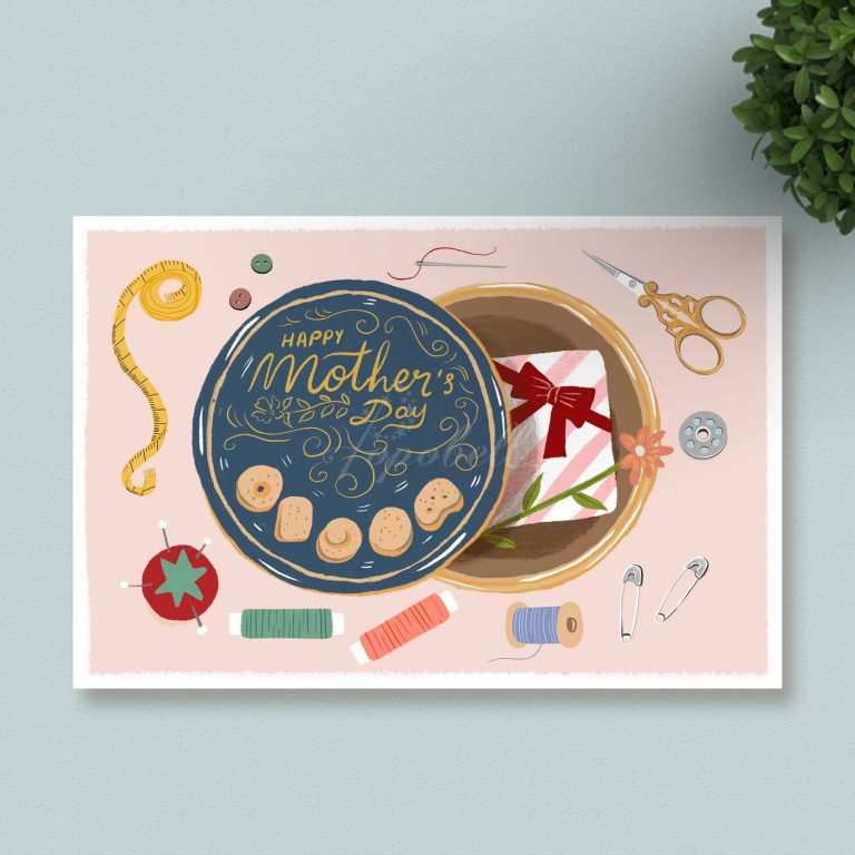 Sewing Kit Storage – Mother’s Day Greeting Card