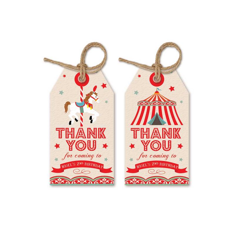 Popobell Studio | Carnival Thank You Tags Printable