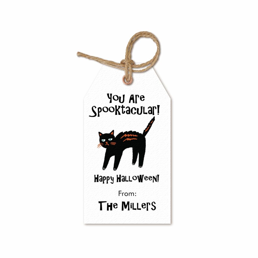 Popobell Studio | Cat Halloween Gift Tags Printable