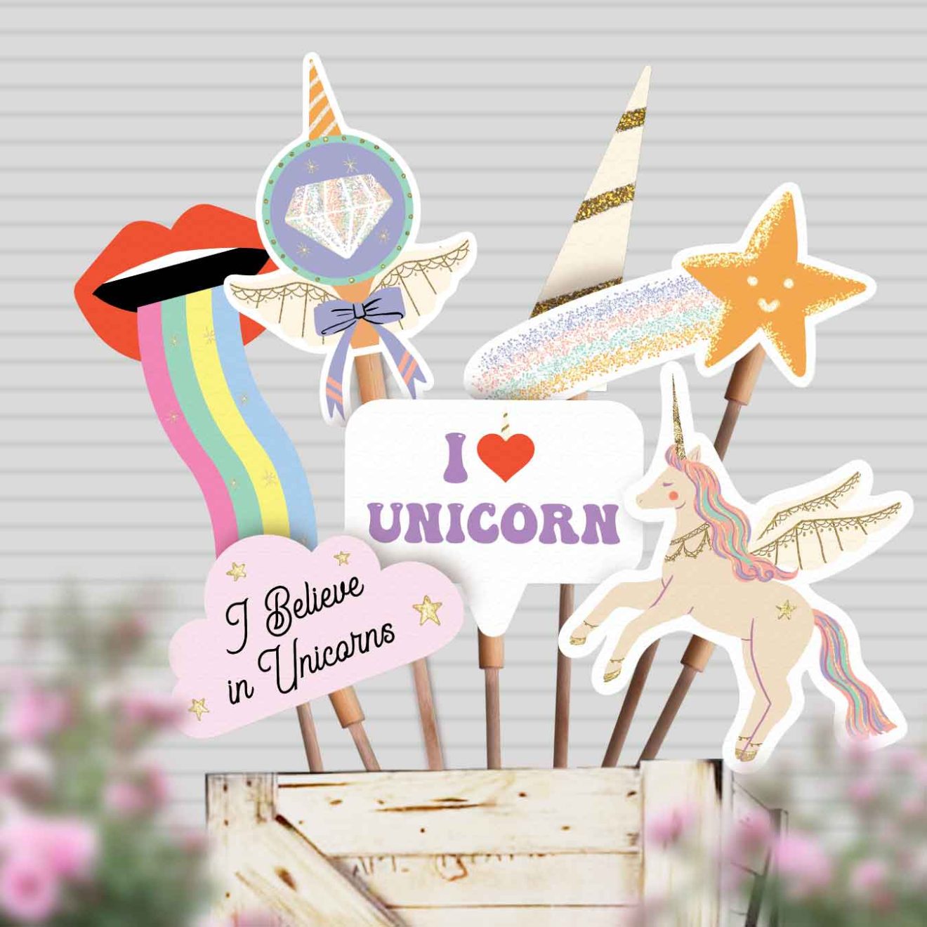 Popobell Studio | Unicorn Props printable