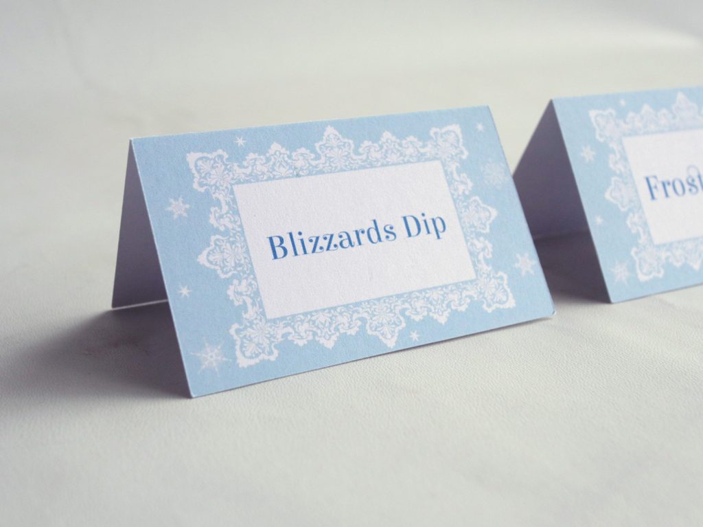 Popobell Studio | Winter Theme Food Tent Labels Printable