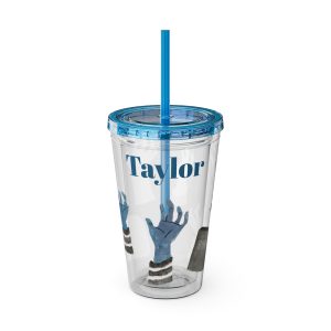 Zombie Hands Tumbler with Straw