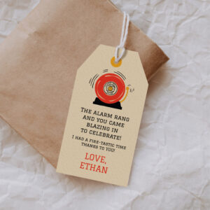 Fire Alarm Favor Tags