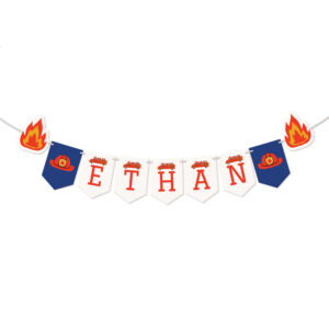 Firetruck Pennant Banner Printable