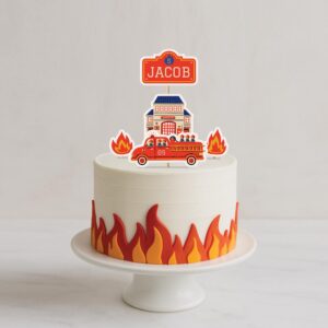 Firetruck Cake Topper Printable