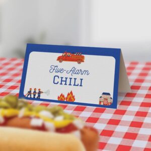 Firetruck Food Tent Printable