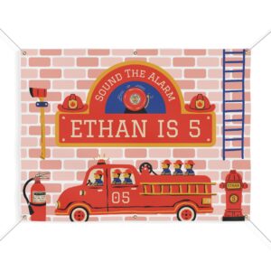 Firefighter Banner 48x36 | Personalizable