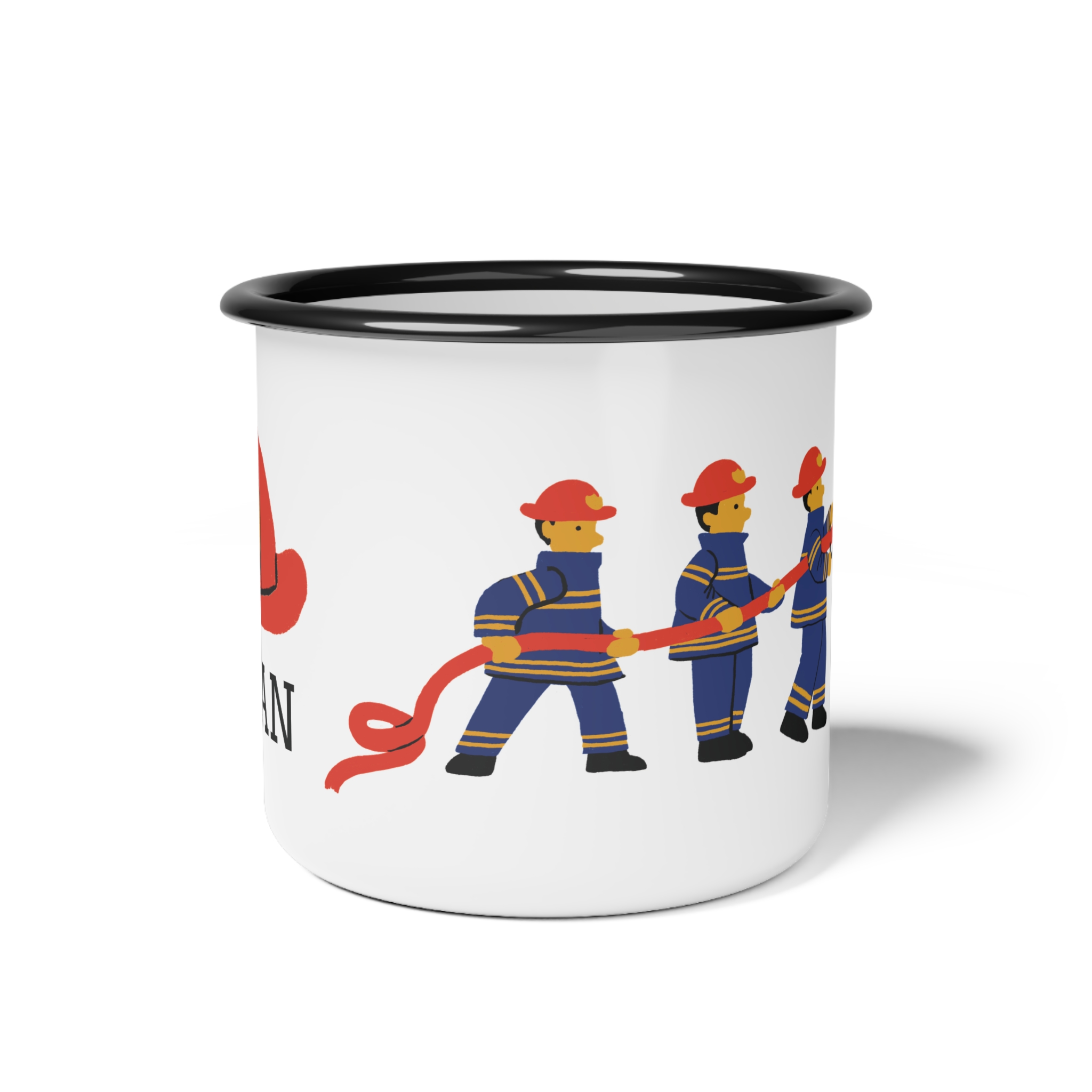 Firefighter Enamel Mug | Personalizable - Image 2