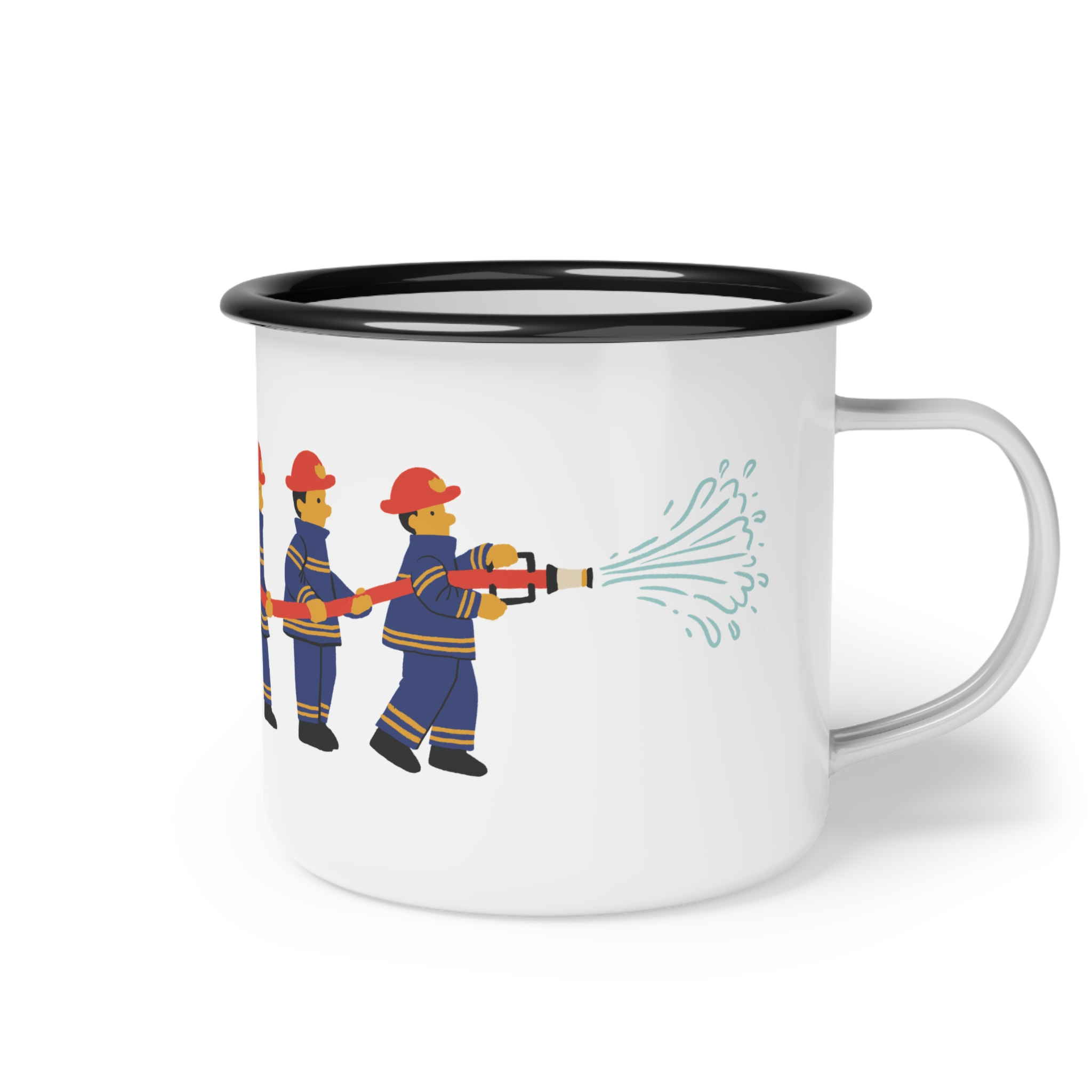 Firefighter Enamel Mug | Personalizable - Image 3