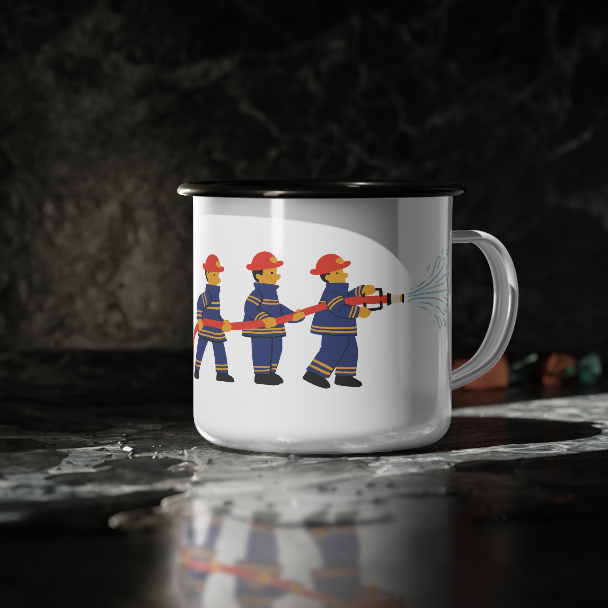 Firefighter Enamel Mug | Personalizable - Image 4