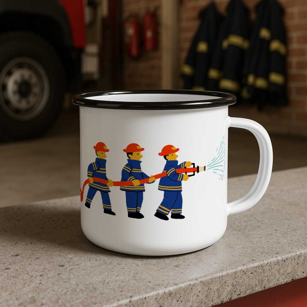 Firefighter Enamel Mug | Personalizable - Image 6