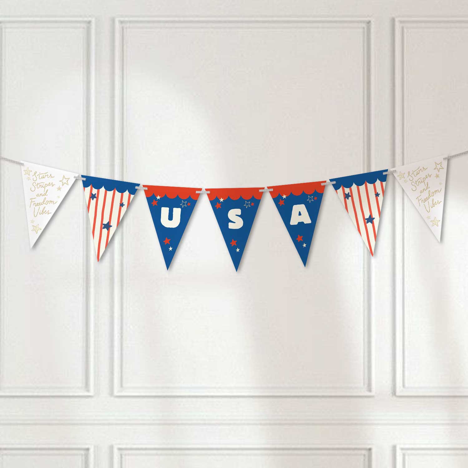 USA 4th of July Bunting Printable