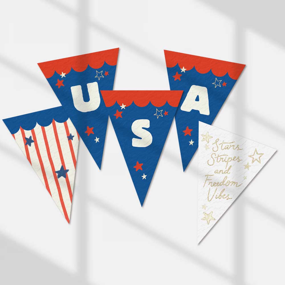 USA 4th of July Bunting Printable - Image 2
