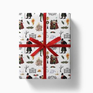 A Christmas Carol Gift Wrap | White
