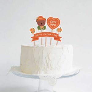 Mother’s Day Bear Cake Topper Printable