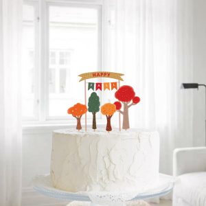 Fall Trees Cake Topper Printable